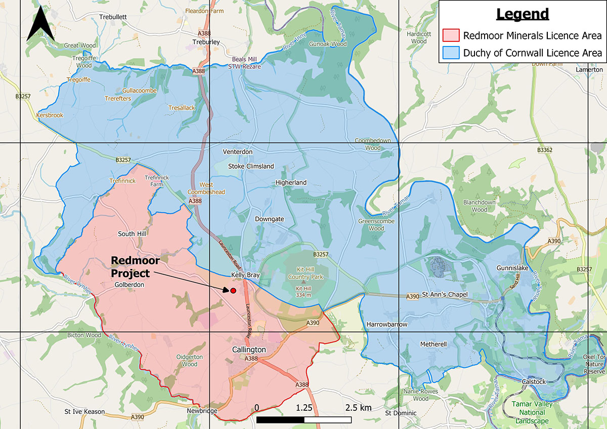 Redmoor site map view